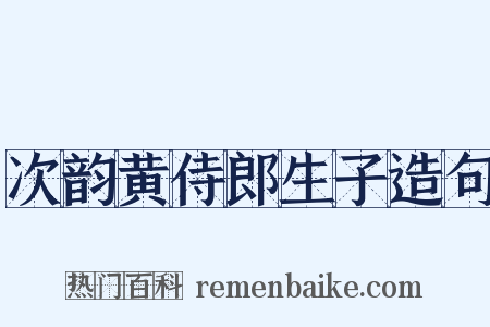 次韵黄侍郎生子造句是什么意思的图片
